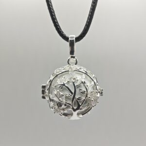 Llamador de Ángeles Árbol de la Vida Espiritual - Plata y Blanco - Imagen 2