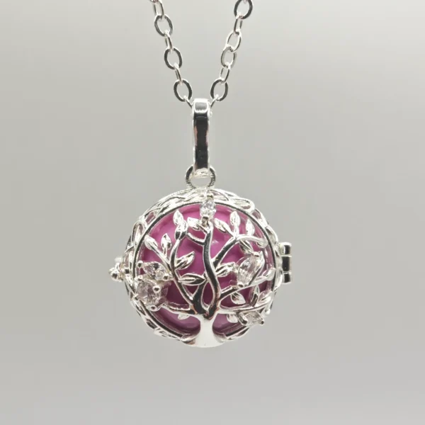 Llamador de Ángeles Árbol de la Vida Espiritual - Plata y Rosa