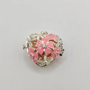 Colgante Embarazo Llamador de Ángeles Corazón Amore Cobre y Plata - Imagen 3