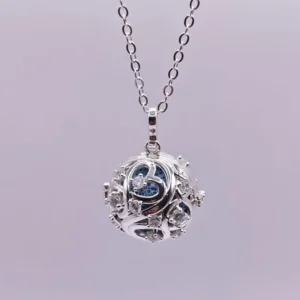 Collar Aromaterapia Infinity – Cadena Plata de Ley 925 - Talla 24"